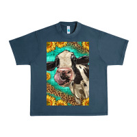 Midnight Navy Western Holstein Cow Urban Heavy Tee - LillyAllenDesigns