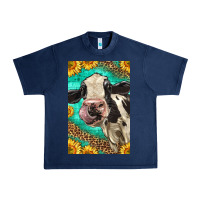 Navy Western Holstein Cow Urban Heavy Tee - LillyAllenDesigns