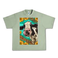 Oil Green Western Holstein Cow Urban Heavy Tee - LillyAllenDesigns