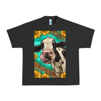Pigment Black Western Holstein Cow Urban Heavy Tee - LillyAllenDesigns