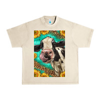 Sandshell Western Holstein Cow Urban Heavy Tee - LillyAllenDesigns