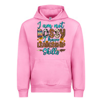 Fuchsia Pink i am not bossy i have leadership skills Urban Hoodie - OliviaCreatesArt