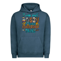 Pigment Midnight Navy i am not bossy i have leadership skills Urban Hoodie - OliviaCreatesArt