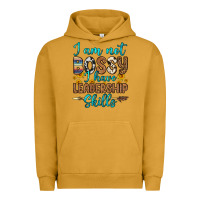 Pigment Peanut Butter i am not bossy i have leadership skills Urban Hoodie - OliviaCreatesArt