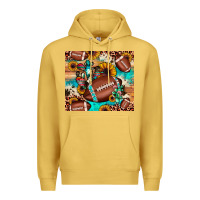 Antique Gold football cactus sunflower Premium Hoodie - JahusDesignShop