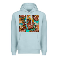 Blue Mist football cactus sunflower Premium Hoodie - JahusDesignShop