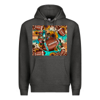 Charcoal Heather football cactus sunflower Premium Hoodie - JahusDesignShop