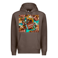 Coffee football cactus sunflower Premium Hoodie - JahusDesignShop