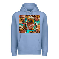 Colony Blue football cactus sunflower Premium Hoodie - JahusDesignShop