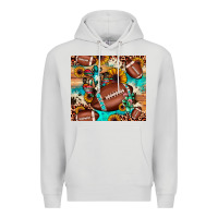 Dove Grey football cactus sunflower Premium Hoodie - JahusDesignShop