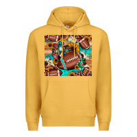 Football Cactus Sunflower Premium Hoodie | Teevron