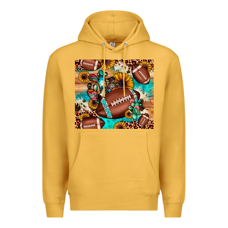 Football Cactus Sunflower Premium Hoodie by JahusDesignShop | Teevron