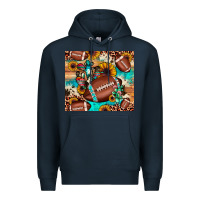 Navy football cactus sunflower Premium Hoodie - JahusDesignShop