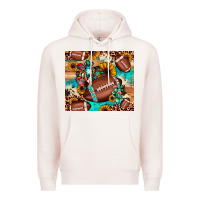 Pale Pink football cactus sunflower Premium Hoodie - JahusDesignShop