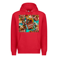 Red football cactus sunflower Premium Hoodie - JahusDesignShop