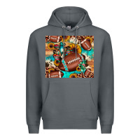 Rock football cactus sunflower Premium Hoodie - JahusDesignShop