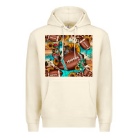 Sandshell football cactus sunflower Premium Hoodie - JahusDesignShop
