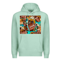 Seafoam football cactus sunflower Premium Hoodie - JahusDesignShop