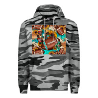 Slate Camo football cactus sunflower Premium Hoodie - JahusDesignShop