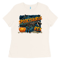 Bone Spooky Saurus Rex Ladies Tee - texasbilliewilder