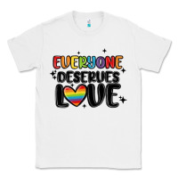 White everyone deserves love Classic Tee - MaliasSmallBusiness