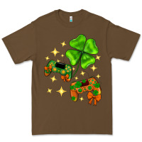 Cacao St. Patrick's Day with game control and clover Premium Tee - Neo Western