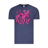 Vintage Denim hope breast cancer butterfly Vintage Tee - Jasminsmagicworld
