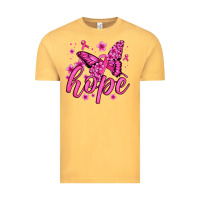Vintage Mustard hope breast cancer butterfly Vintage Tee - Jasminsmagicworld