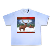 Grape Ice christmas reindeer red barn country farm christmas Urban Heavy Tee - BarkalooDesign