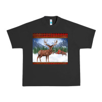 Pigment Black christmas reindeer red barn country farm christmas Urban Heavy Tee - BarkalooDesign