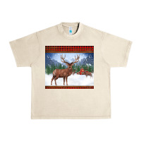 Sandshell christmas reindeer red barn country farm christmas Urban Heavy Tee - BarkalooDesign