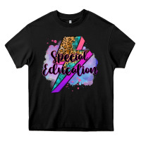 Black special eduation teacher lightning bolt Heavy Core Tee - Zillion Design Studio