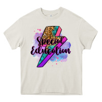Special Eduation Teacher Lightning Bolt Heavy Core Tee | Teevron