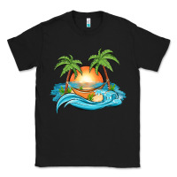 Black sunset beach scene Classic Tee - MaliasSmallBusiness