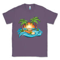 Lavender sunset beach scene Classic Tee - MaliasSmallBusiness