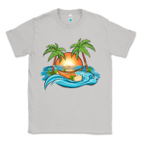 Moon Dust sunset beach scene Classic Tee - MaliasSmallBusiness