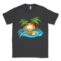 Smoke sunset beach scene Classic Tee - MaliasSmallBusiness