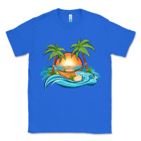True Royal sunset beach scene Classic Tee - MaliasSmallBusiness