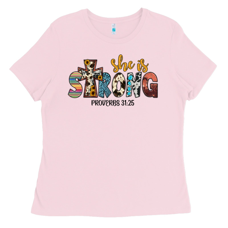 She İs Strong Proverbs 31 25 Ladies Tee by JahusDesignShop | Teevron