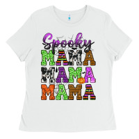 White Spooky Mama Ladies Tee - texasbilliewilder