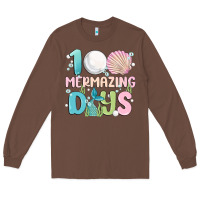 Chestnut 100 mermazing days Long Sleeve Tee - MaliasSmallBusiness