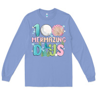 Colony Blue 100 mermazing days Long Sleeve Tee - MaliasSmallBusiness