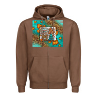 Chestnut Fall Autumn Leopard Serape Mama Zipper Hoodie - LillyAllenDesigns