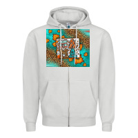 Dove Grey Fall Autumn Leopard Serape Mama Zipper Hoodie - LillyAllenDesigns