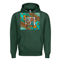 Sports Green Fall Autumn Leopard Serape Mama Zipper Hoodie - LillyAllenDesigns