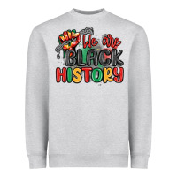 Heather Grey we are black history Heavyweight Sweatshirt - MaliasSmallBusiness