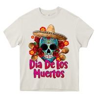 Cream dia de los muertos Heavy Core Tee - CTS Tumbler Store