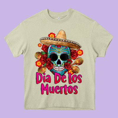 Dia De Los Muertos Heavy Core Tee Designed By Cts Tumbler Store