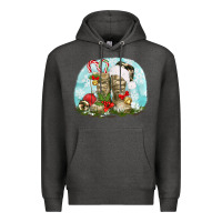 Charcoal Heather army boots christmas Premium Hoodie - texasbilliewilder