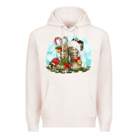 Pale Pink army boots christmas Premium Hoodie - texasbilliewilder